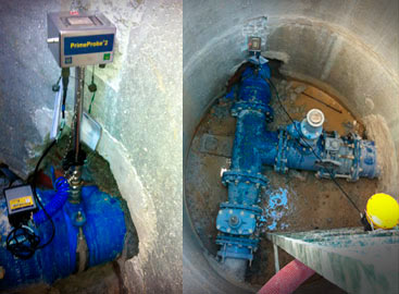 Caudalímetro de medida bidirecional de inserção para redes de distribuição de água potável PrimeProbe 2
